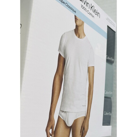 Calvin Klein 100% Cotton Crew Neck T-Shirt 3 Pack Men’s M Assorted Colors Blue - Picture 12 of 13